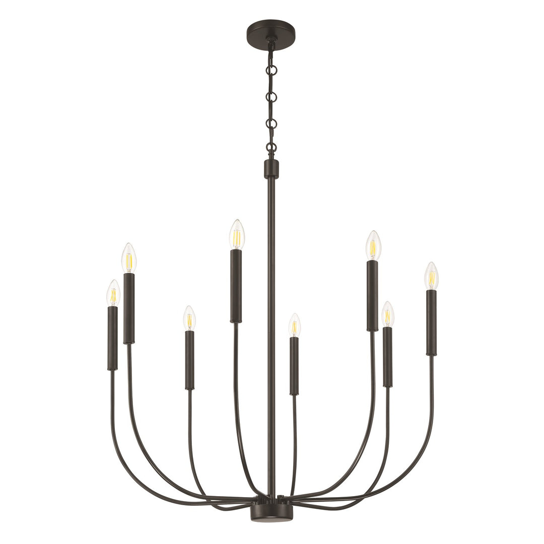 Traci 8 Light Chandelier In Flat Black by Craftmade
