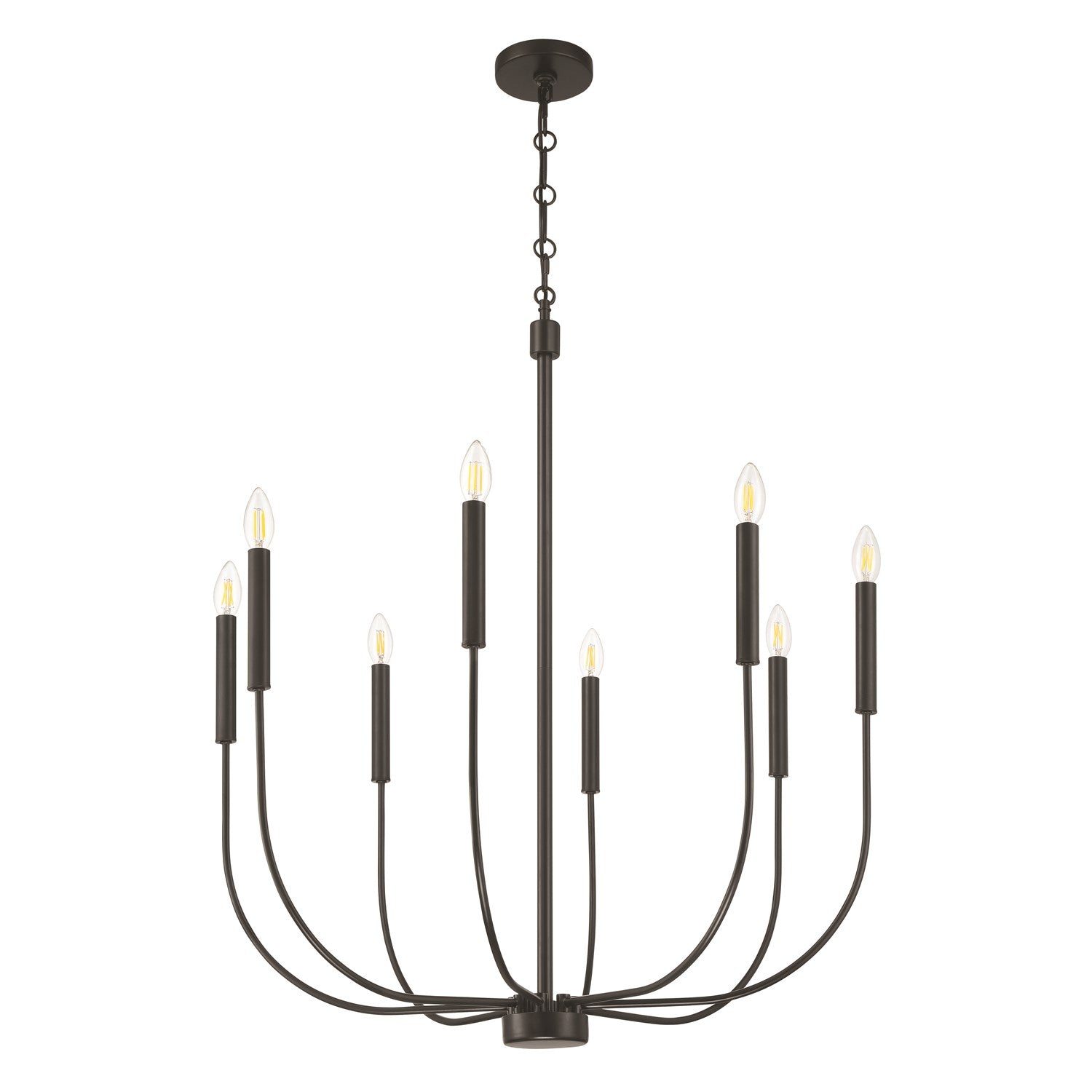 Traci 8 Light Chandelier In Flat Black by Craftmade