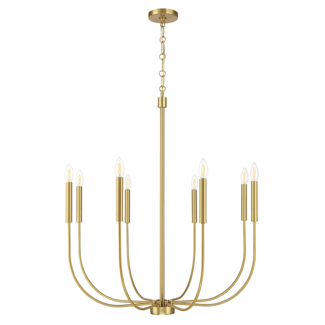 Traci 8 Light Chandelier In Satin Brass by Craftmade