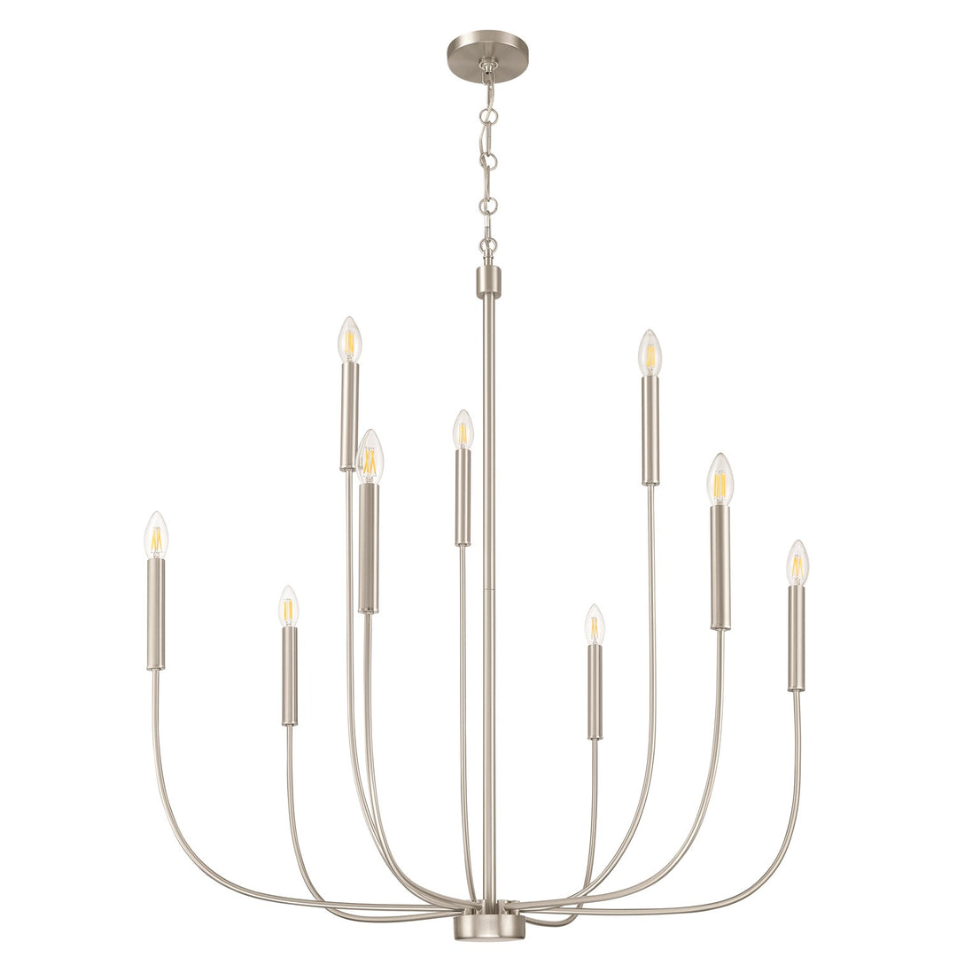 Traci 9 Light Chandelier In Brushed Polished Nickel by Craftmade
