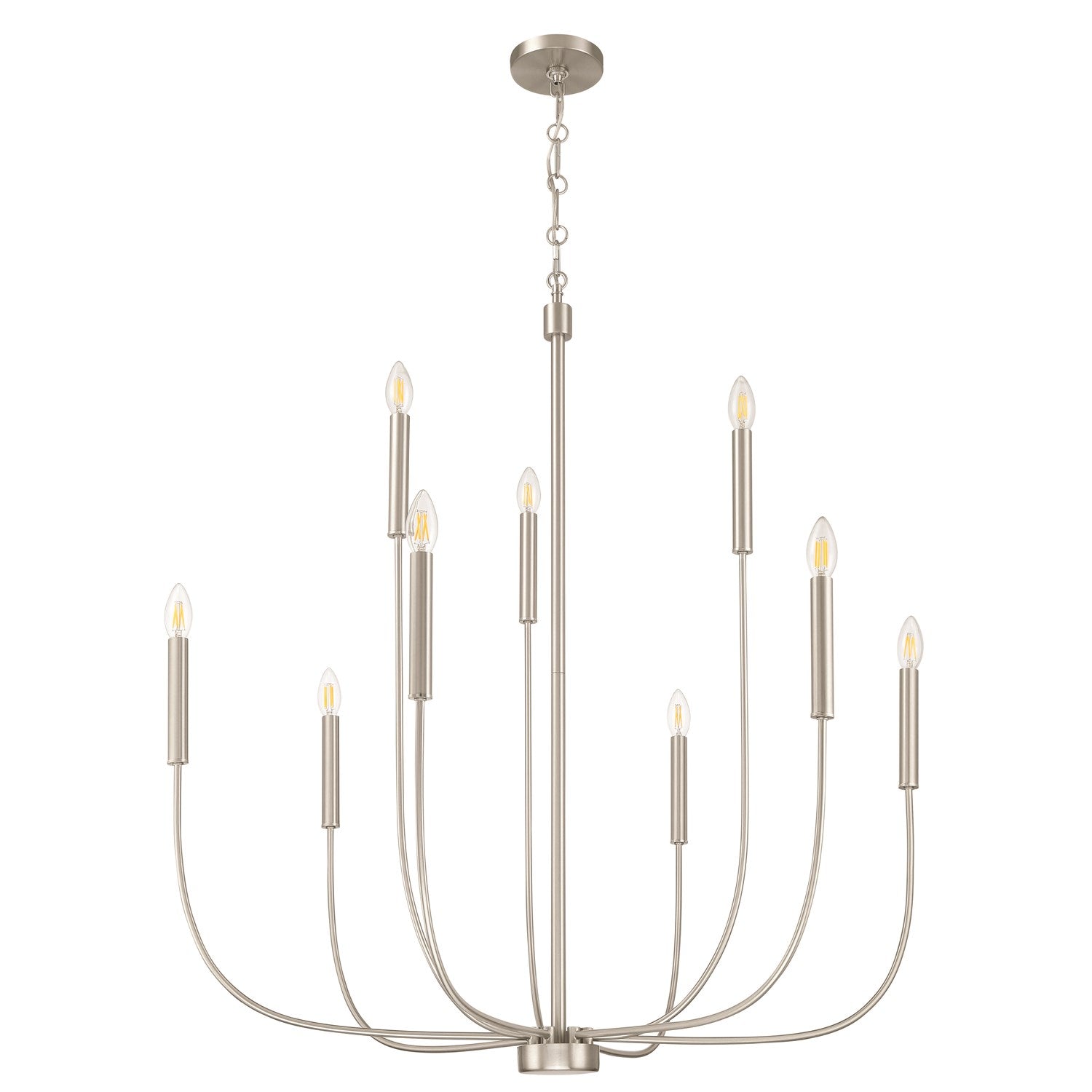 Traci 9 Light Chandelier In Brushed Polished Nickel by Craftmade