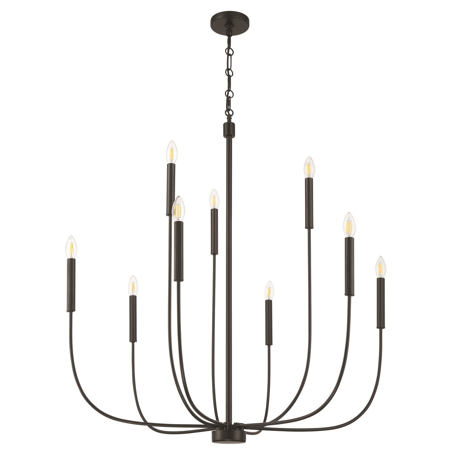 Traci 9 Light Chandelier In Flat Black by Craftmade