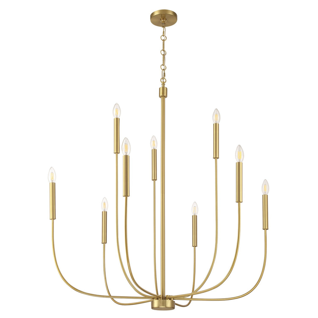 Traci 9 Light Chandelier In Satin Brass by Craftmade