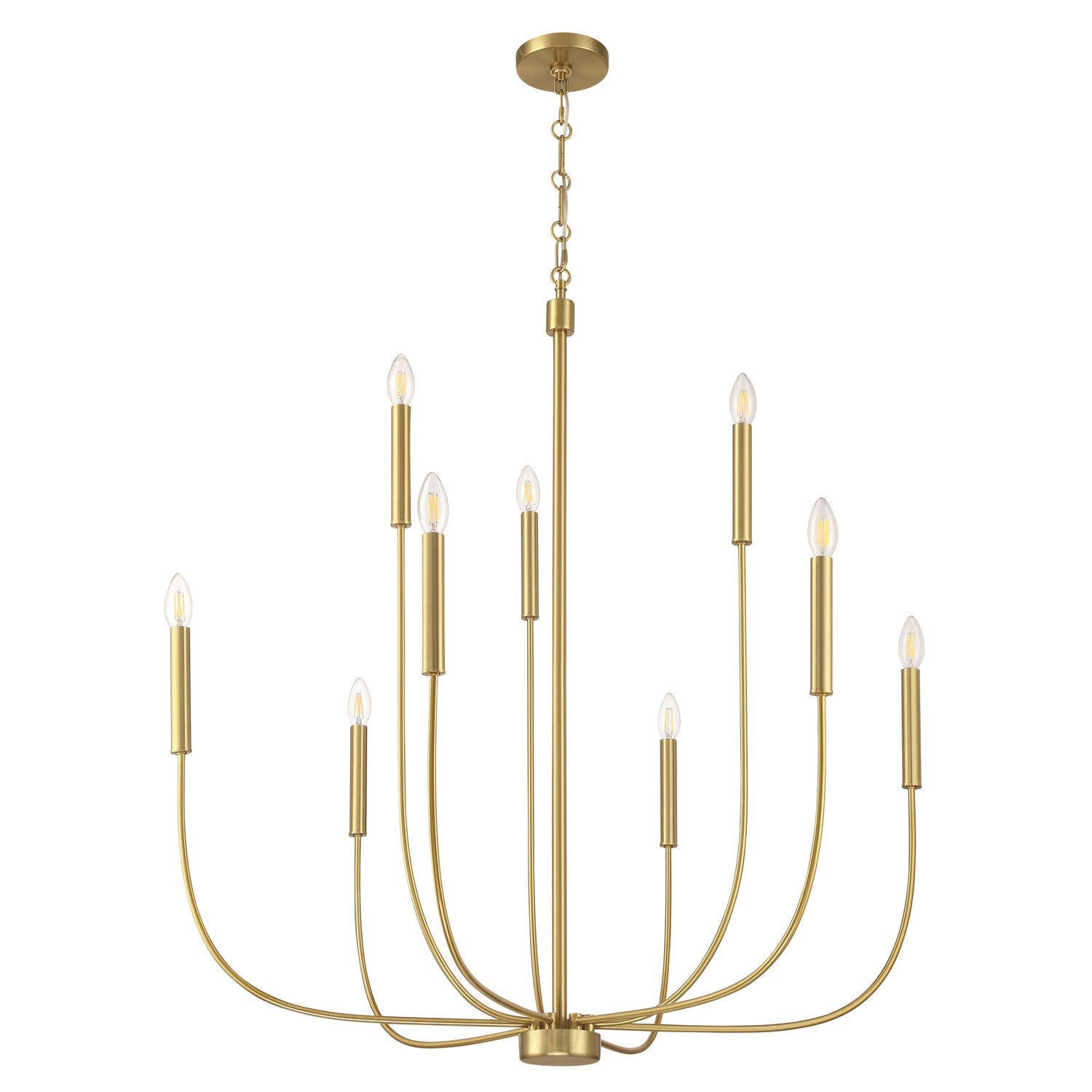 Traci 9 Light Chandelier In Satin Brass by Craftmade