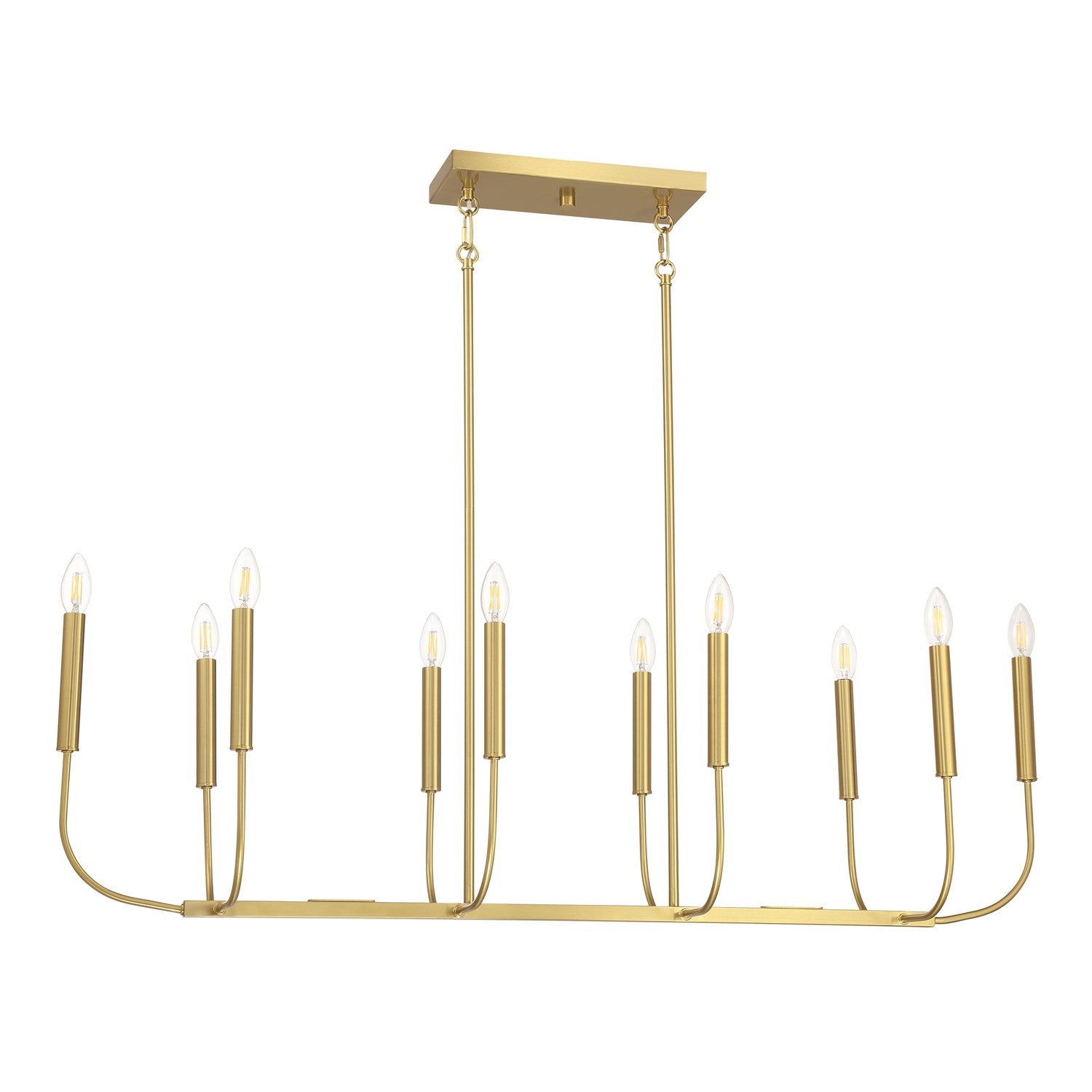 Traci 10 Light Island In Satin Brass by Craftmade