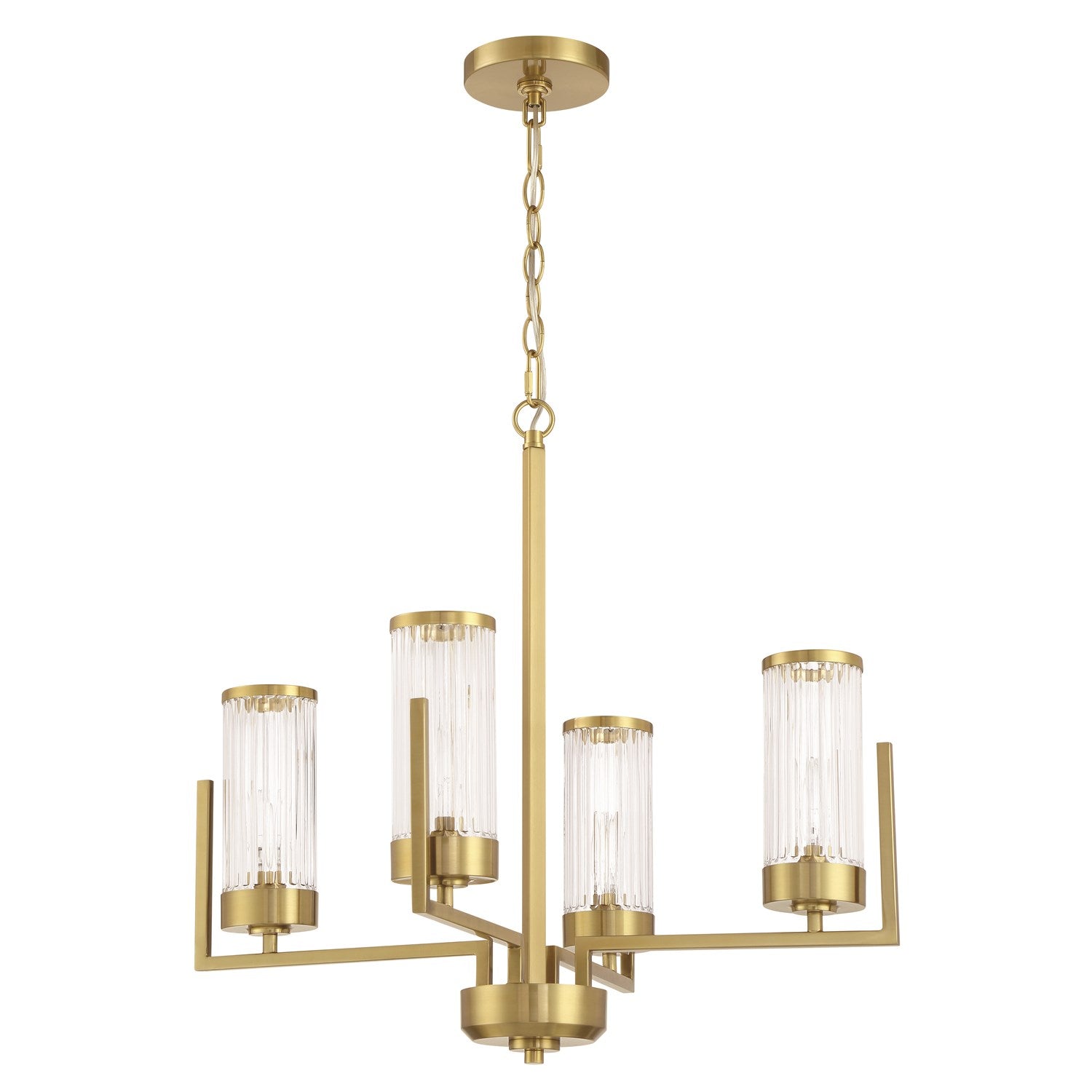 Whittley 4 Light Chandelier In Satin Brass by Craftmade