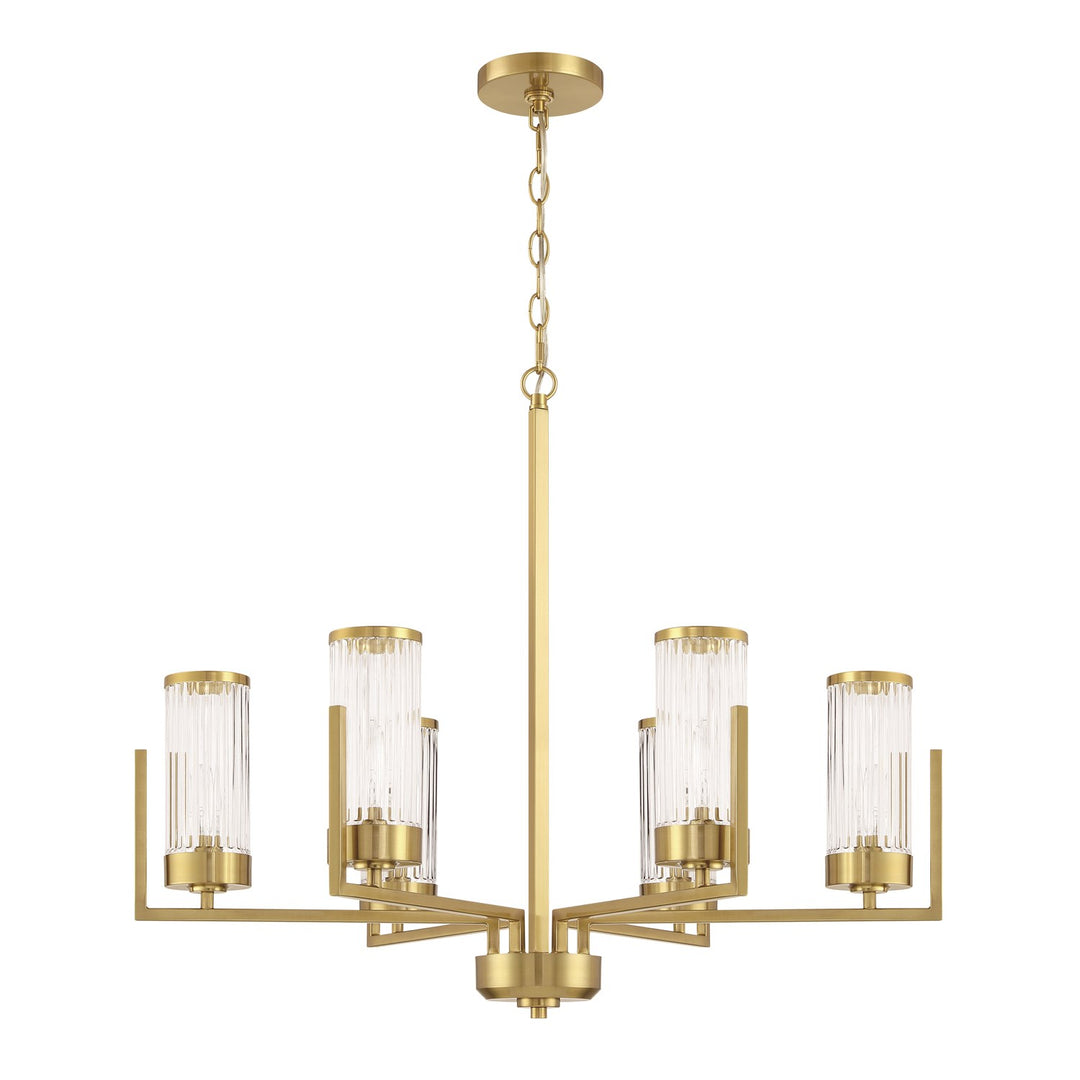 Whittley 6 Light Chandelier In Satin Brass by Craftmade
