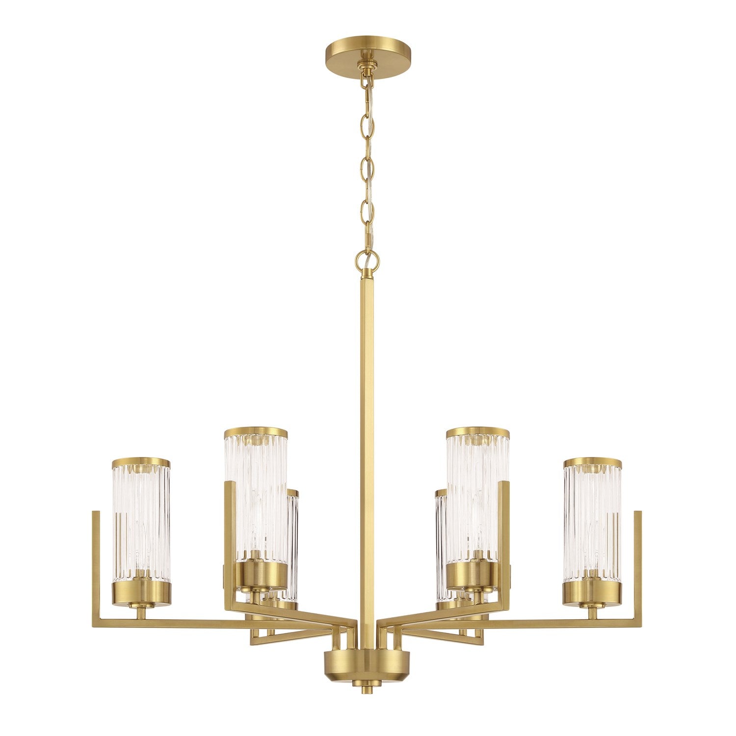 Whittley 6 Light Chandelier In Satin Brass by Craftmade