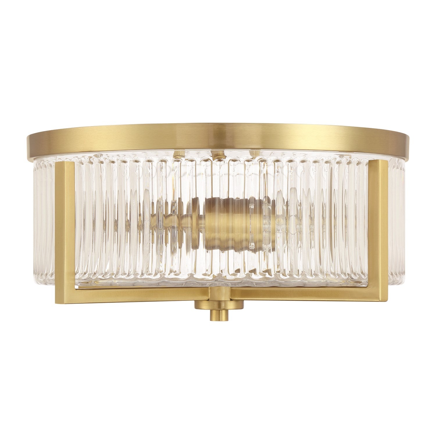 Whittley 3 Light Flushmount In Satin Brass by Craftmade