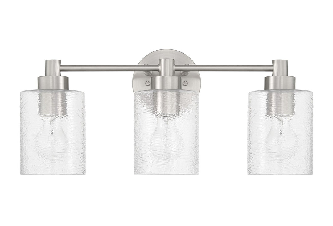 Lyndsey 3 Light Vanity In Brushed Polished Nickel by Craftmade