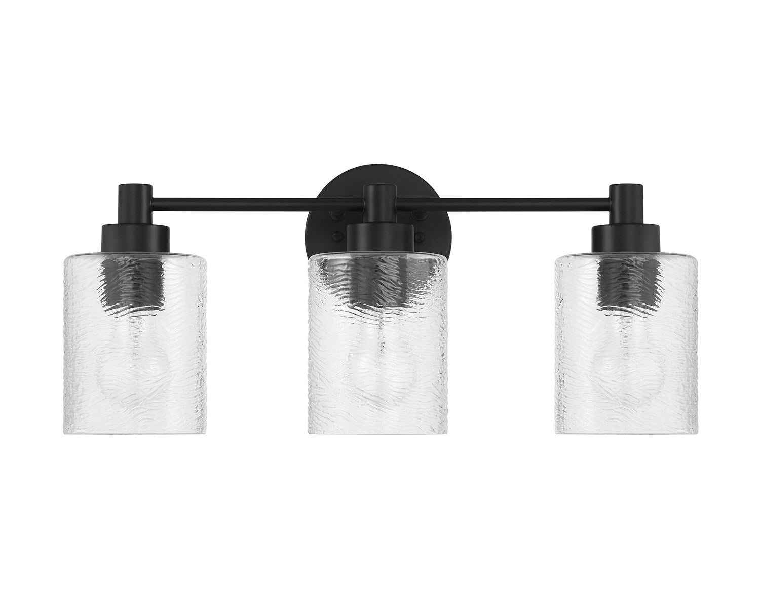 Lyndsey 3 Light Vanity In Flat Black by Craftmade