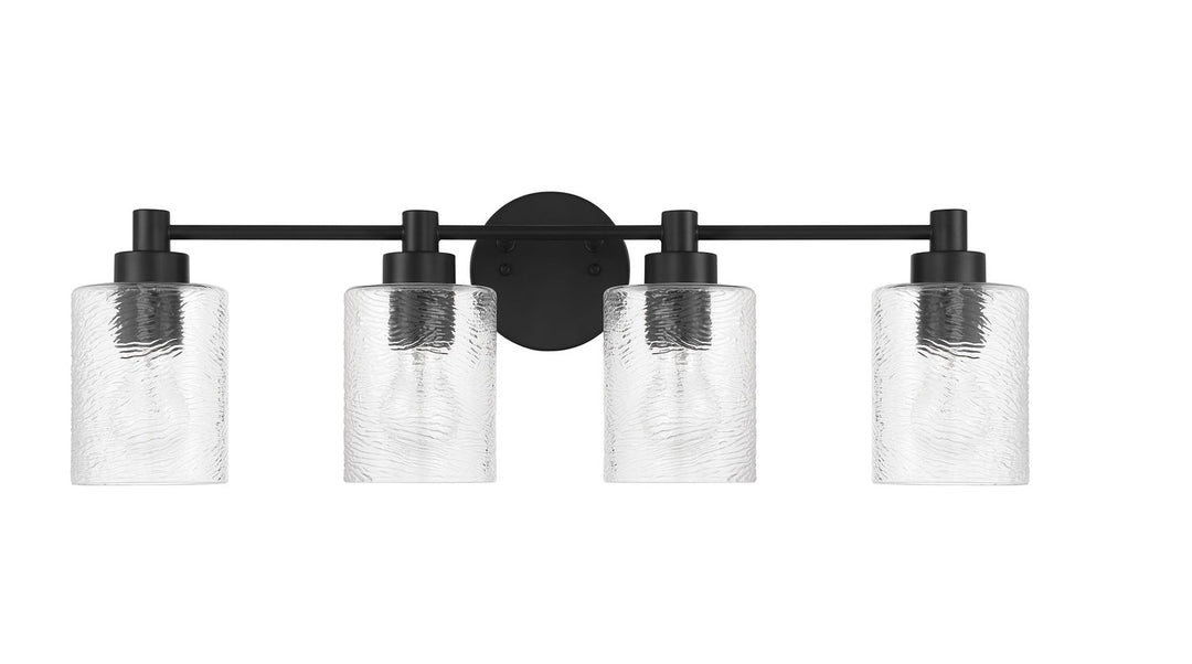 Lyndsey 4 Light Vanity In Flat Black by Craftmade
