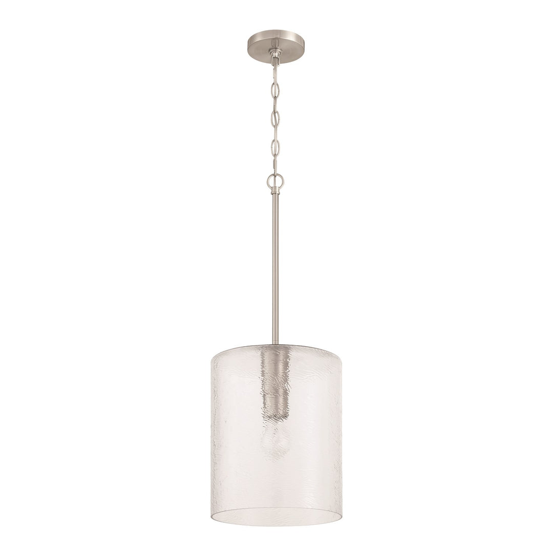 Lyndsey 1 Light Pendant In Brushed Polished Nickel by Craftmade