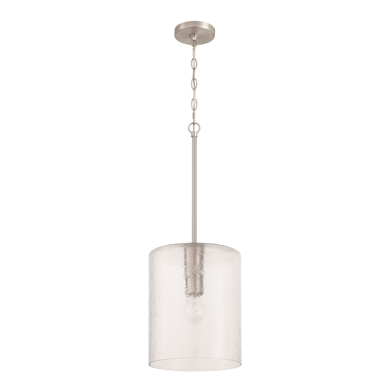 Lyndsey 1 Light Pendant In Brushed Polished Nickel by Craftmade