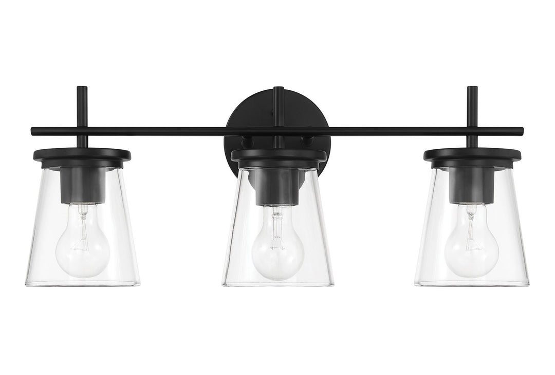 Connell 3 Light Vanity In Flat Black by Craftmade