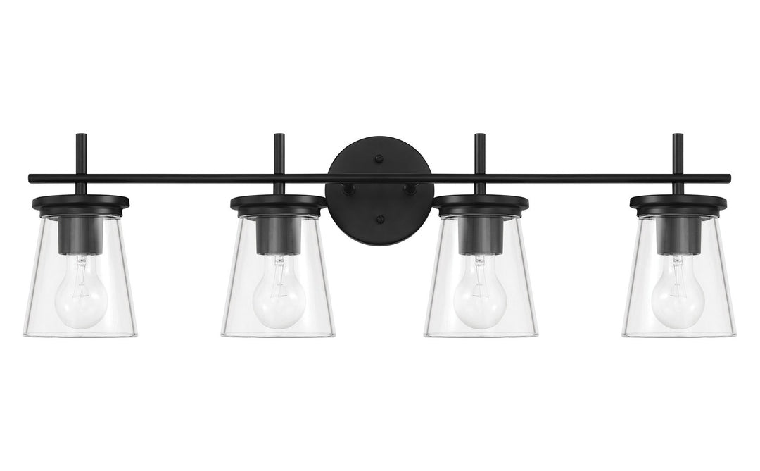 Connell 4 Light Vanity In Flat Black by Craftmade