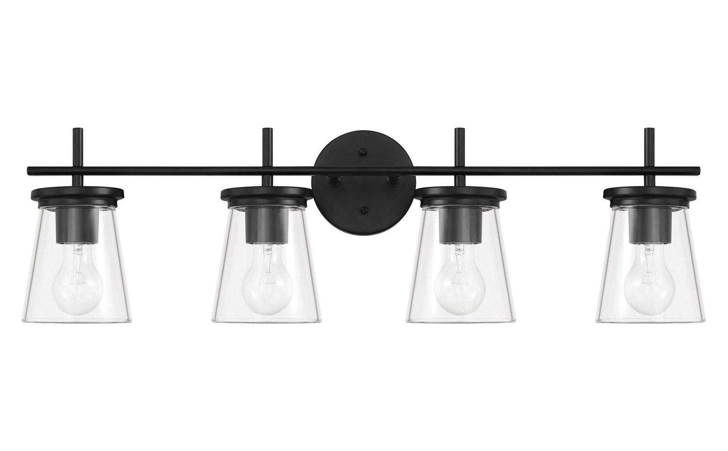 Connell 4 Light Vanity In Flat Black by Craftmade