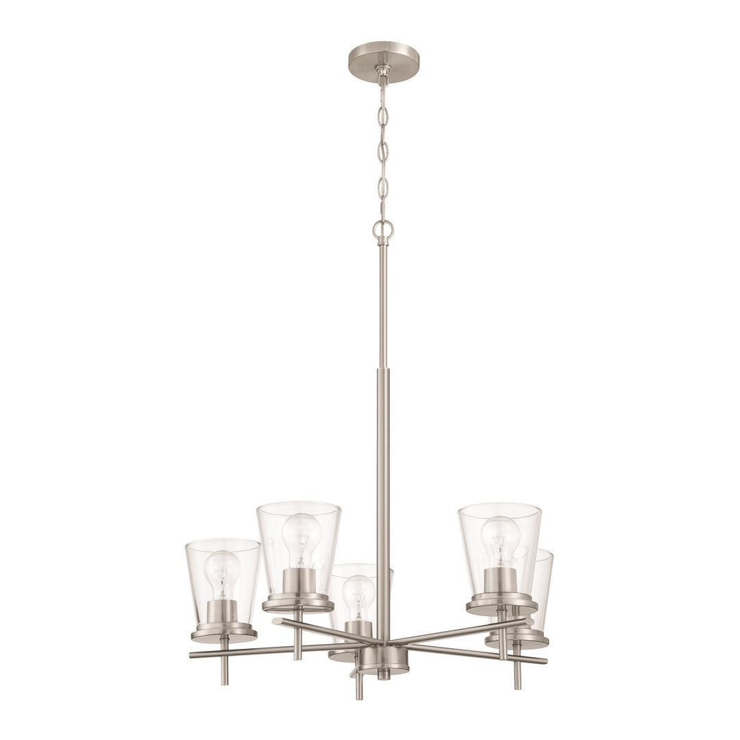 Connell 5 Light Chandelier In Brushed Polished Nickel by Craftmade