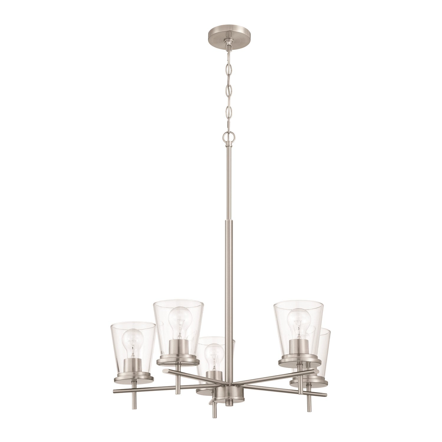 Connell 5 Light Chandelier In Brushed Polished Nickel by Craftmade