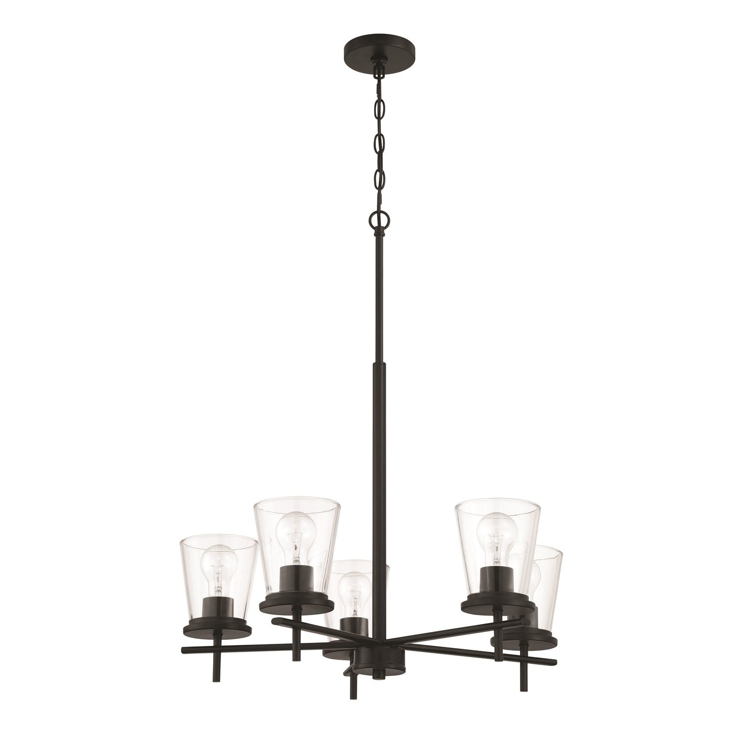 Connell 5 Light Chandelier In Flat Black by Craftmade