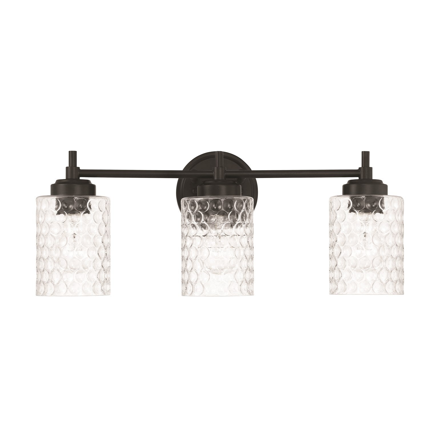 Claire 3 Light Vanity In Flat Black by Craftmade