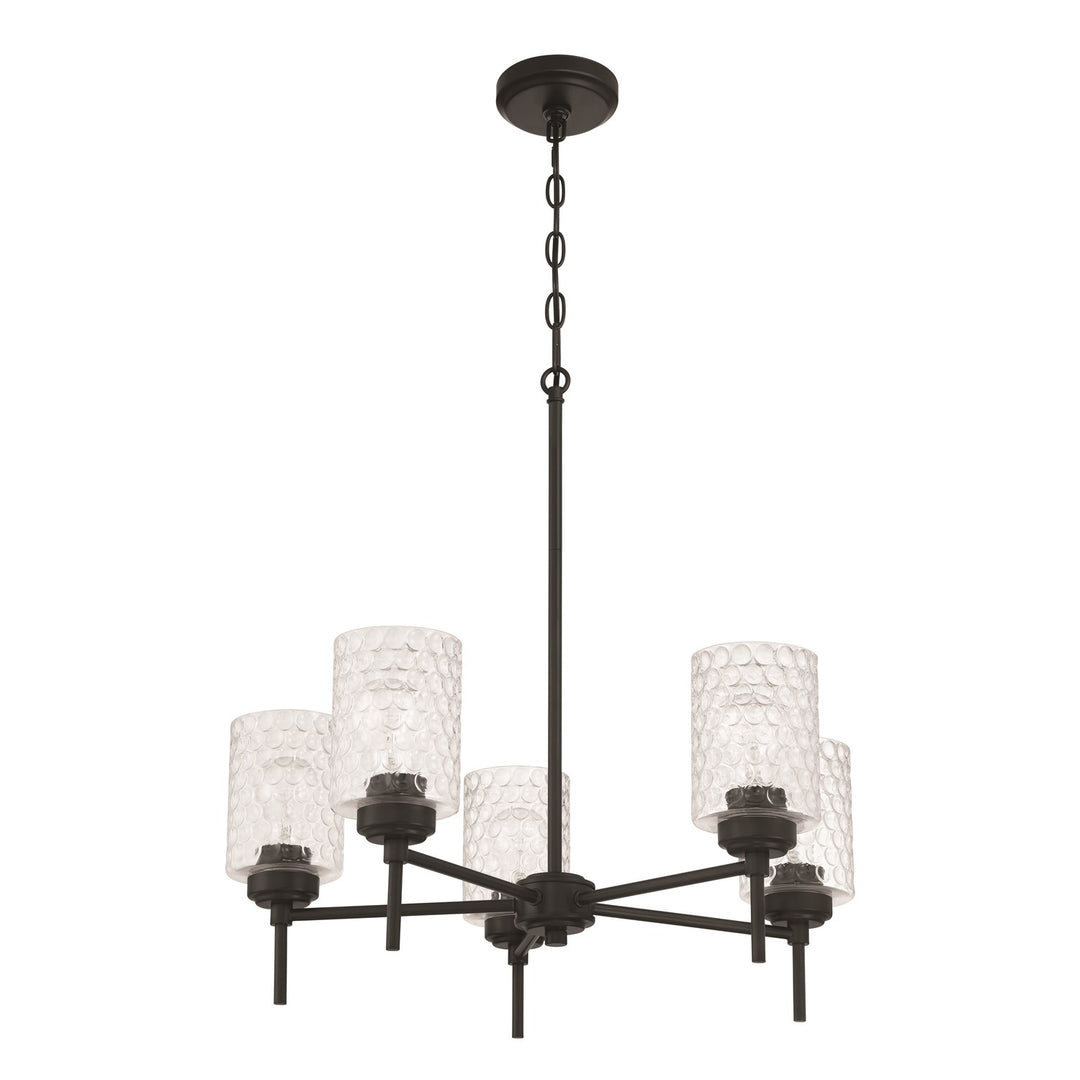 Claire 5 Light Chandelier In Flat Black by Craftmade