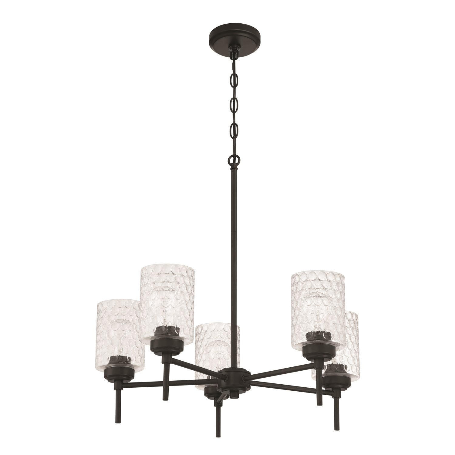 Claire 5 Light Chandelier In Flat Black by Craftmade
