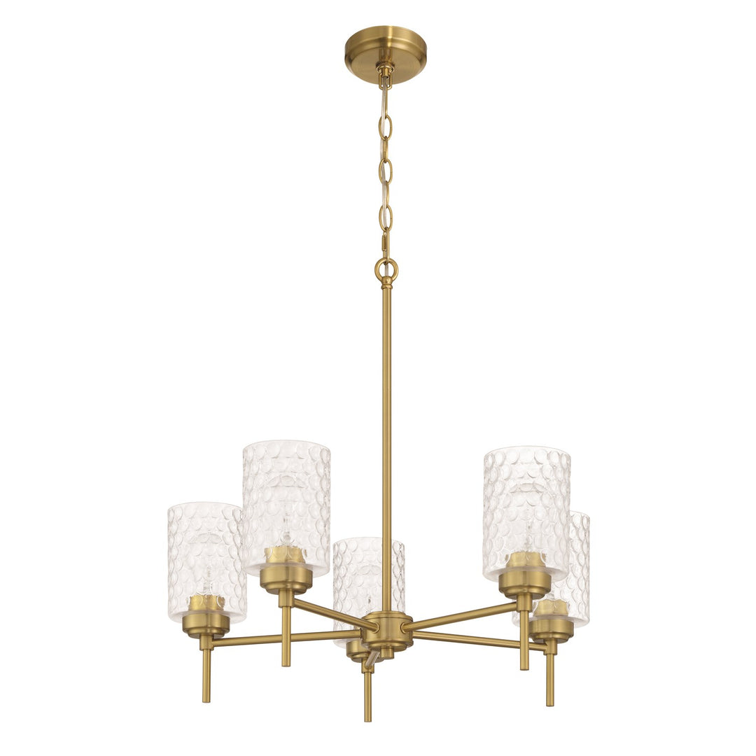 Claire 5 Light Chandelier In Satin Brass by Craftmade