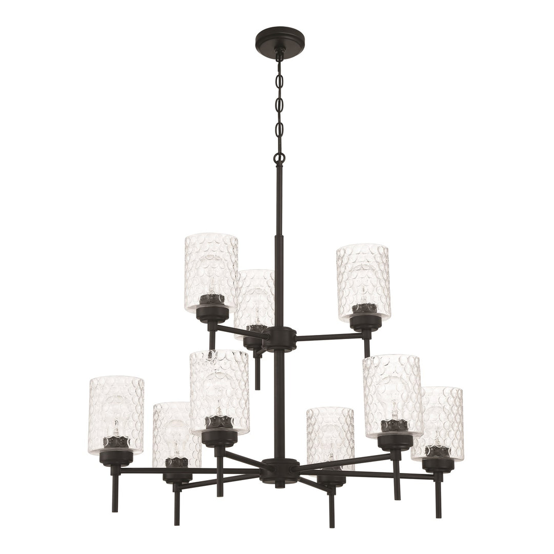 Claire 9 Light Chandelier In Flat Black by Craftmade