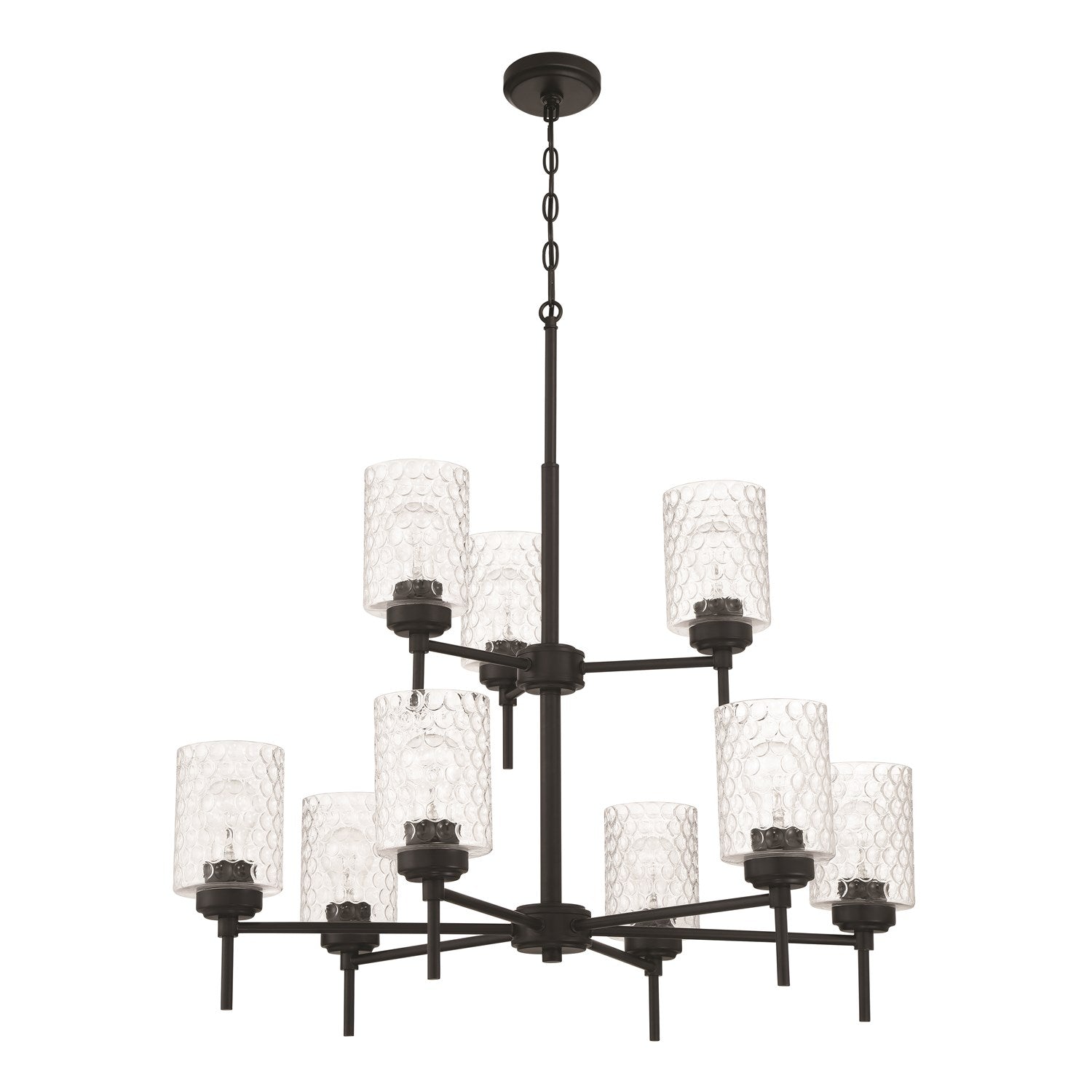 Claire 9 Light Chandelier In Flat Black by Craftmade