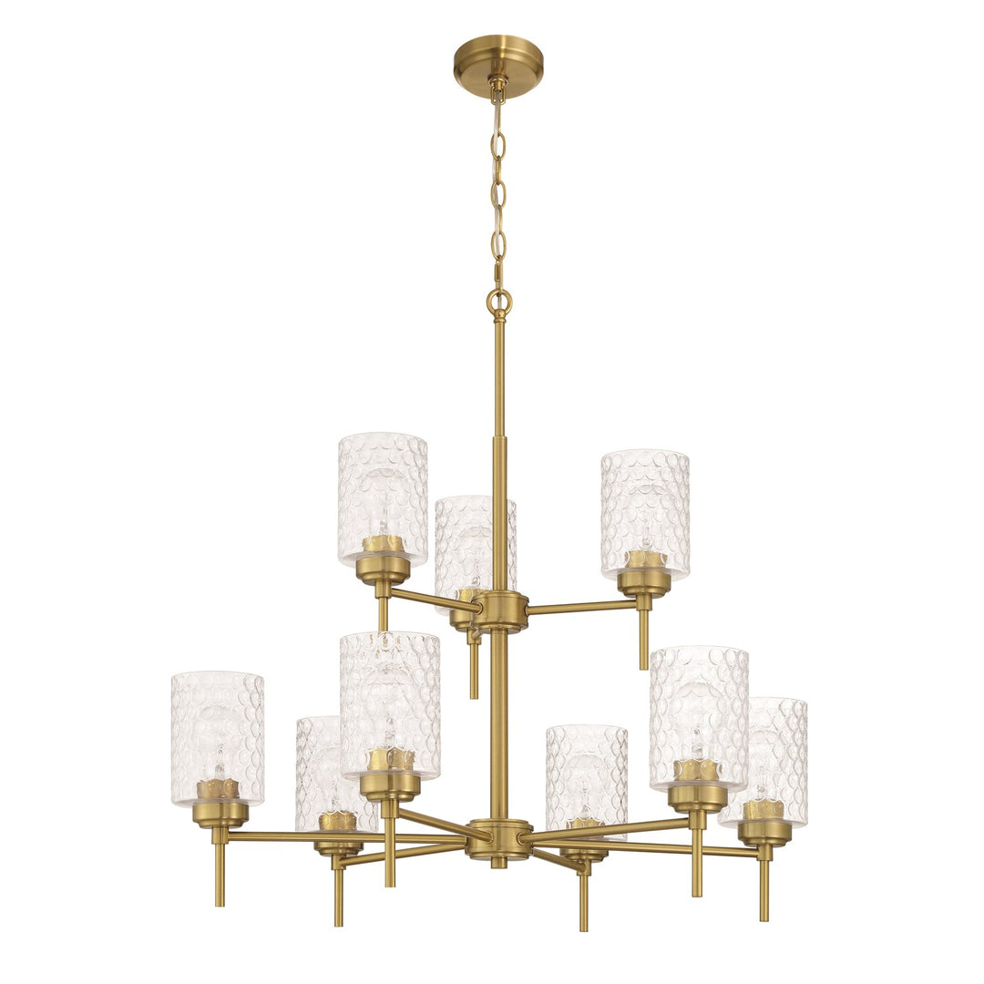 Claire 9 Light Chandelier In Satin Brass by Craftmade