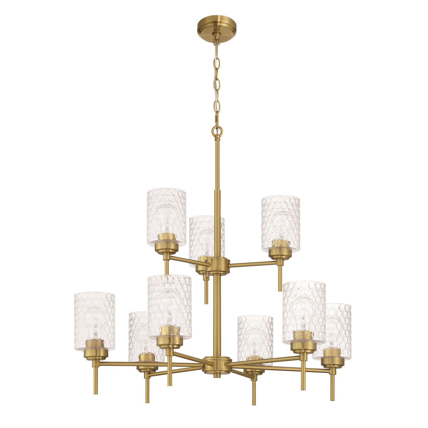 Claire 9 Light Chandelier In Satin Brass by Craftmade