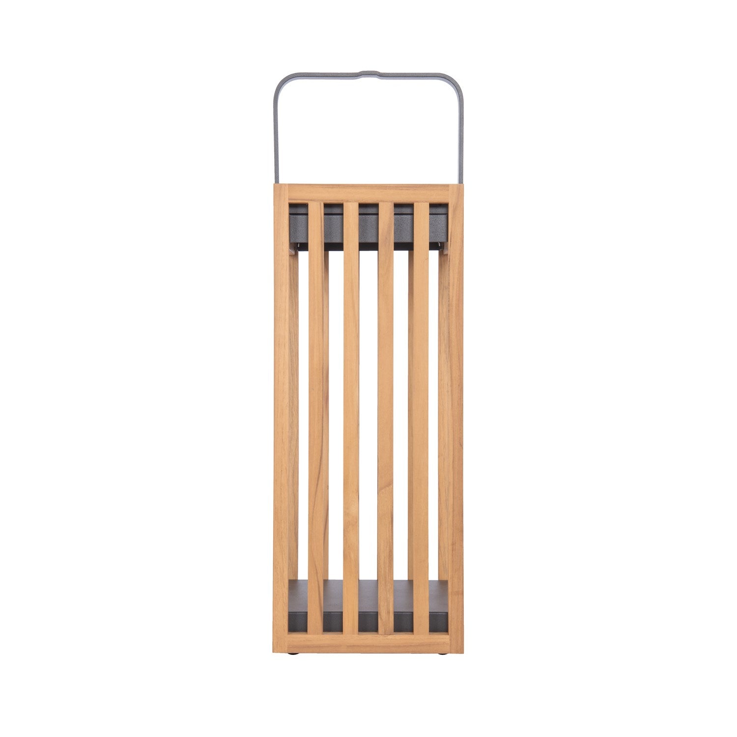 Teak Solar Led Outdoor Rechargeable Table Lamp In Teak/Textured Grey by Craftmade