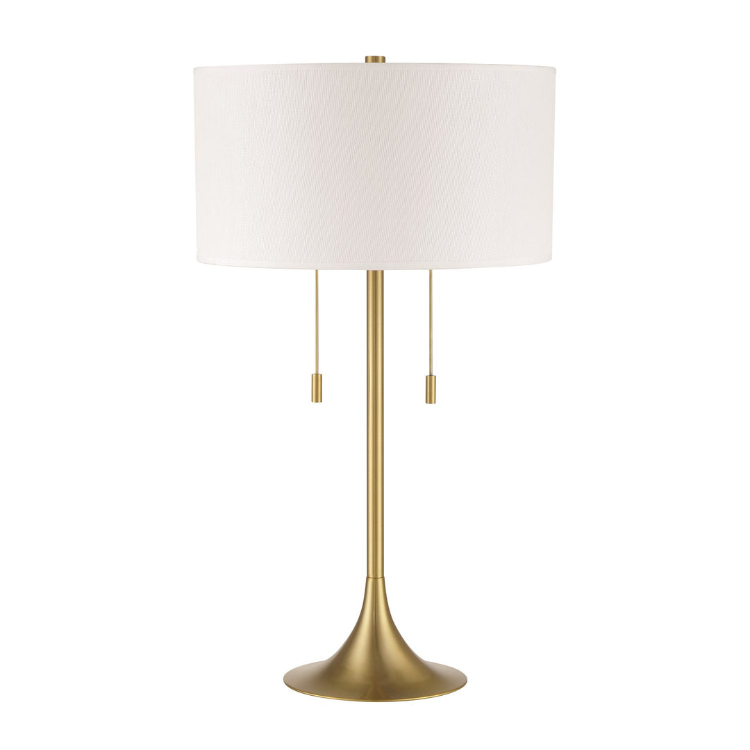Neely 2 Light Table Lamp In Satin Brass by Craftmade