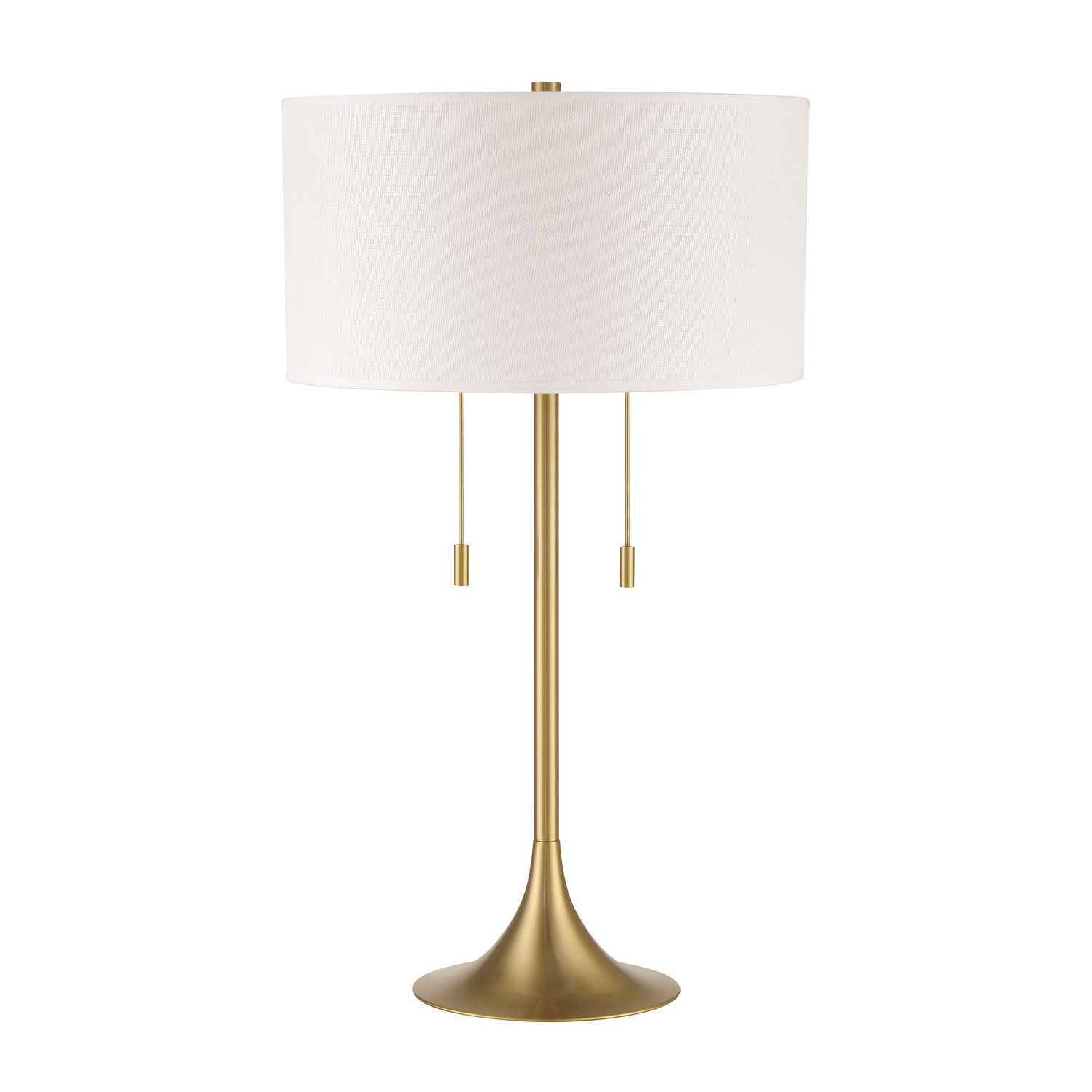 Neely 2 Light Table Lamp In Satin Brass by Craftmade