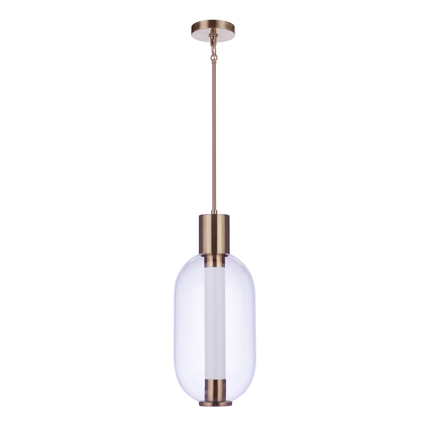 Holmes 1 Light Led Pendant In Satin Brass by Craftmade