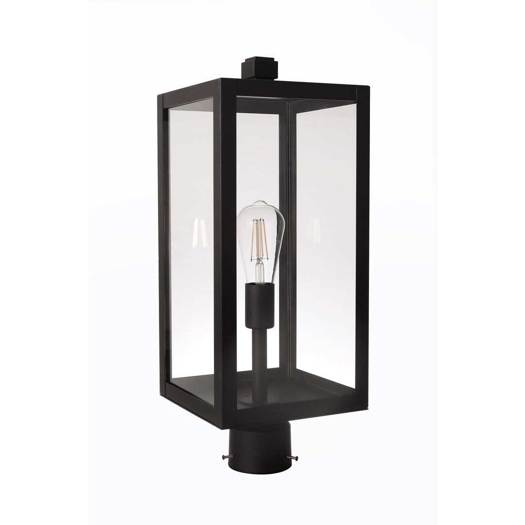 Harris 1 Light Outdoor Post Mount In Textured Black by Craftmade