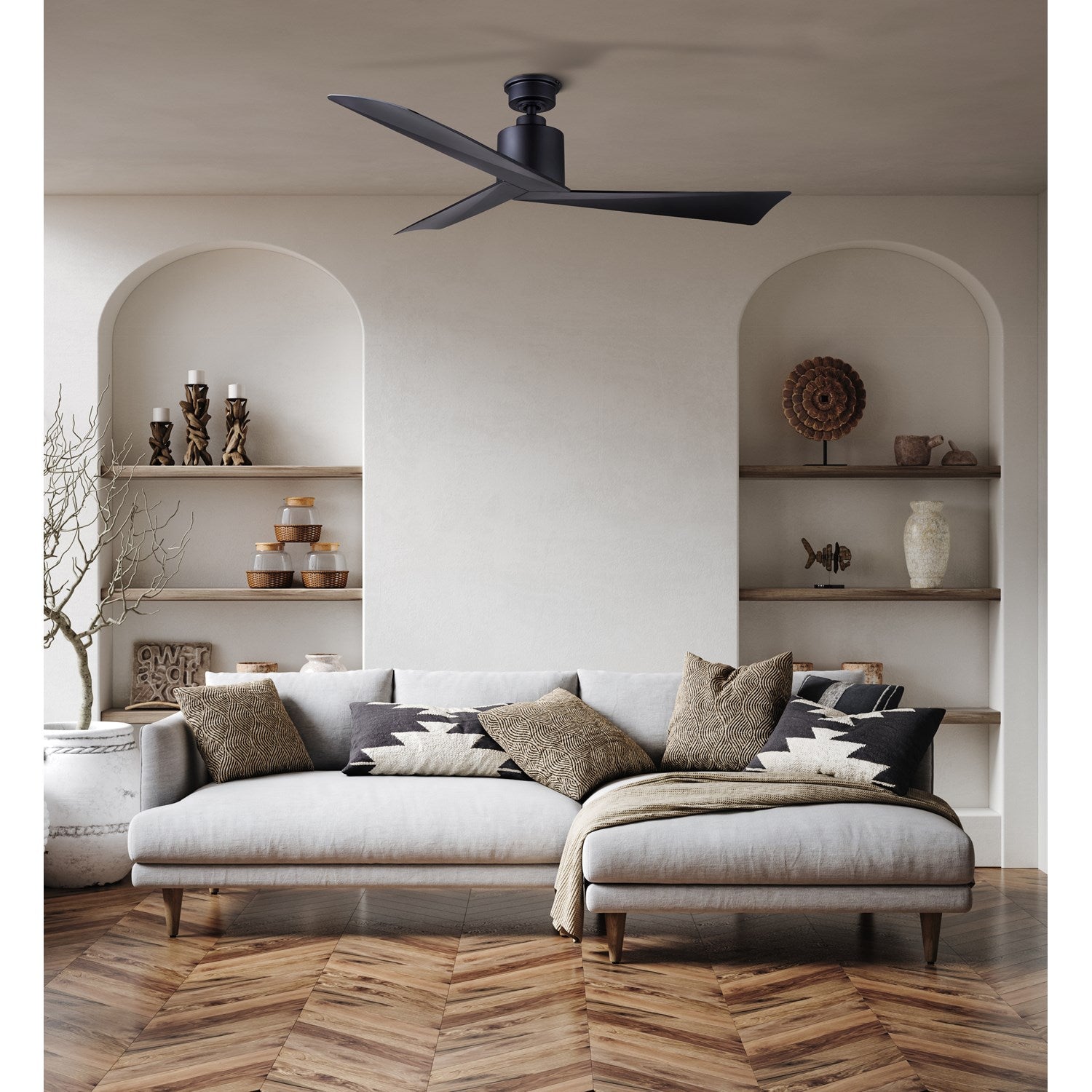 Ceiling Fan In Black Finish