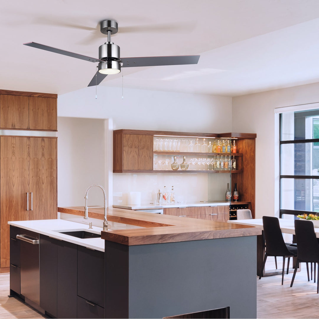 Ceiling Fan In Brushed Nickel Finish