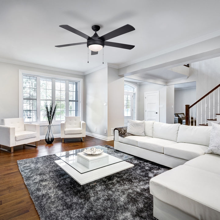 Ceiling Fan In Matte Black Finish
