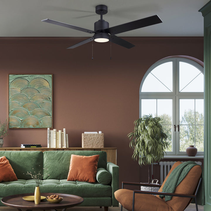Ceiling Fan In Matte Black Finish