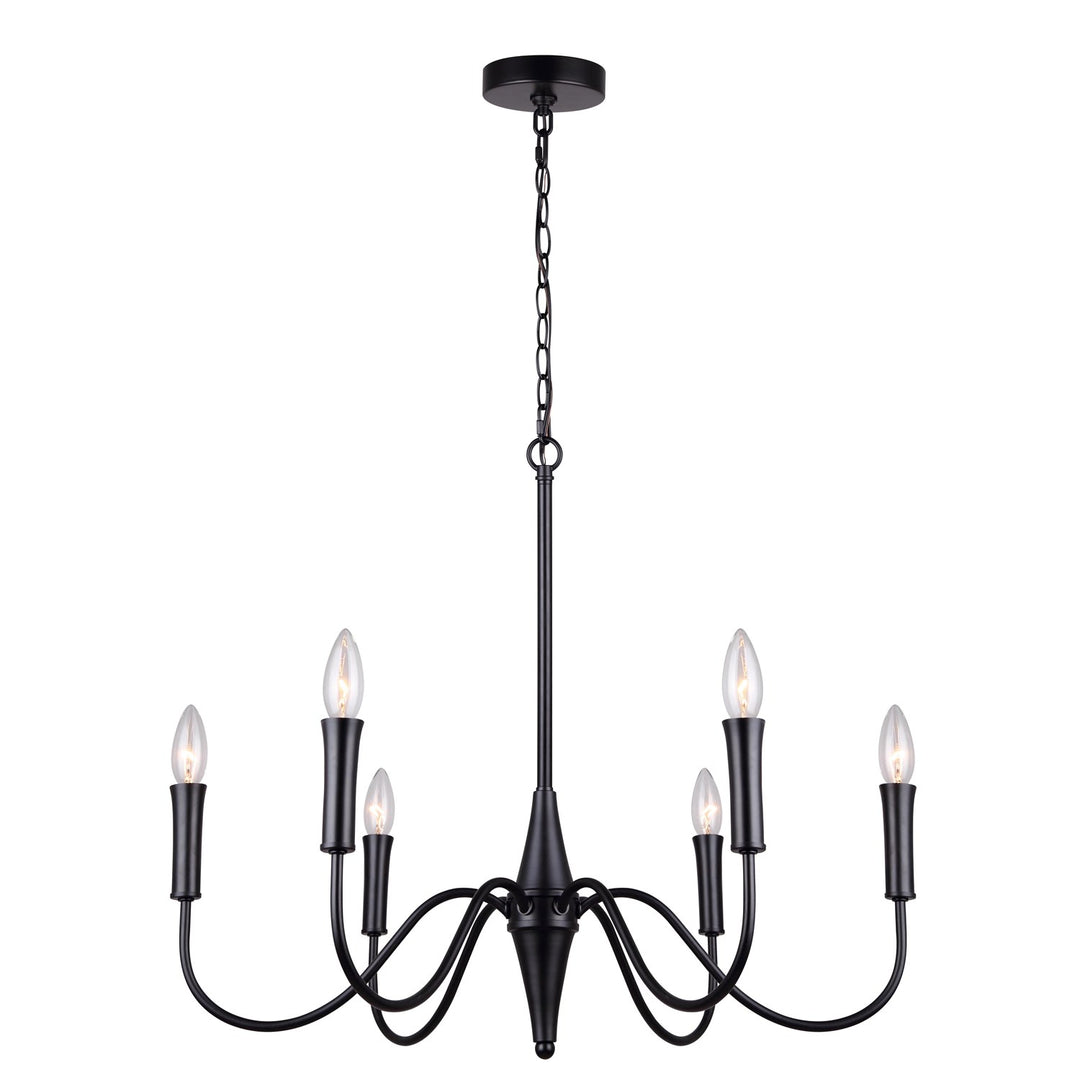 Chandelier In Matte Black Finish by Canarm