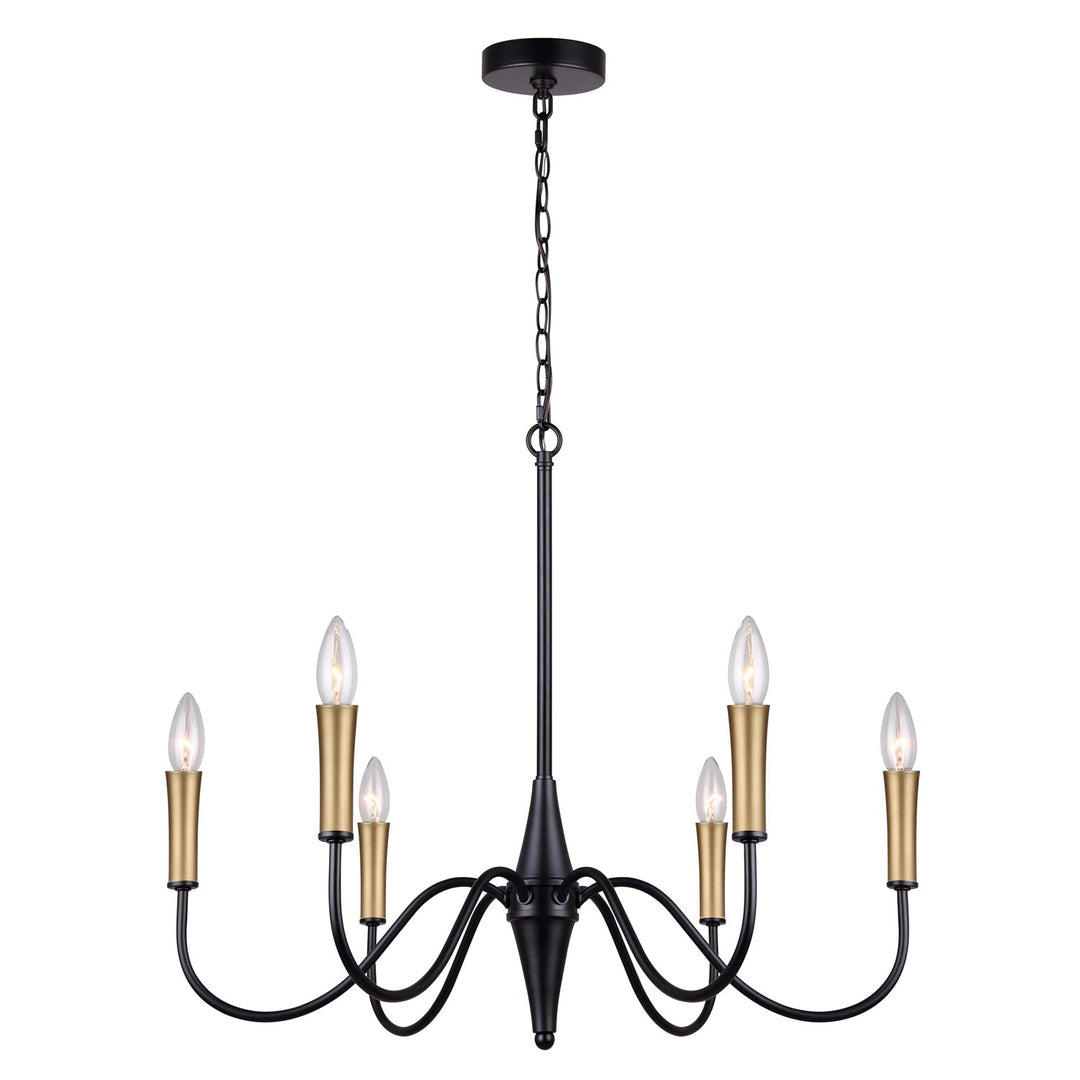 Chandelier In Matte Black Finish