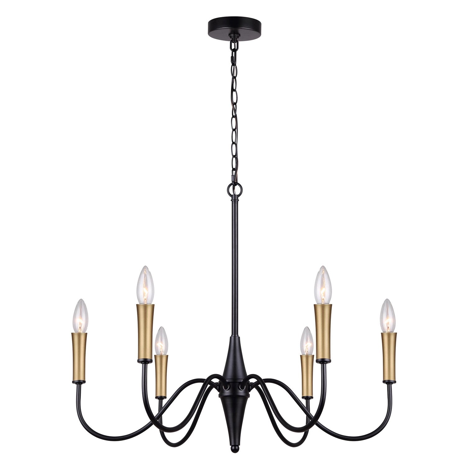 Chandelier In Matte Black Finish