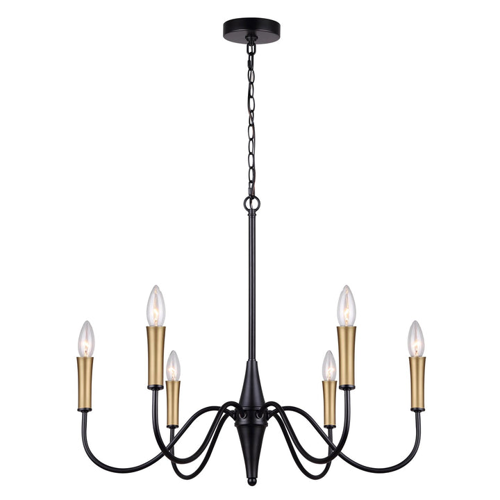Chandelier In Matte Black Finish