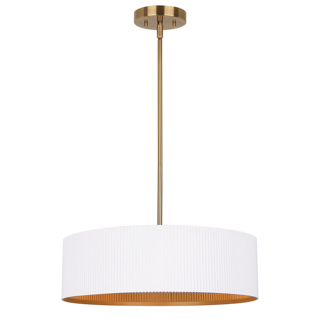 Chandelier In Matte White And Gold Finish by Canarm