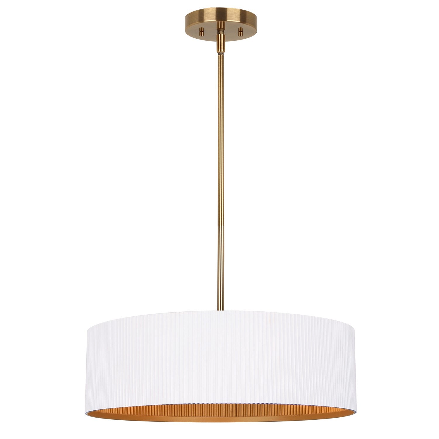 Chandelier In Matte White And Gold Finish by Canarm
