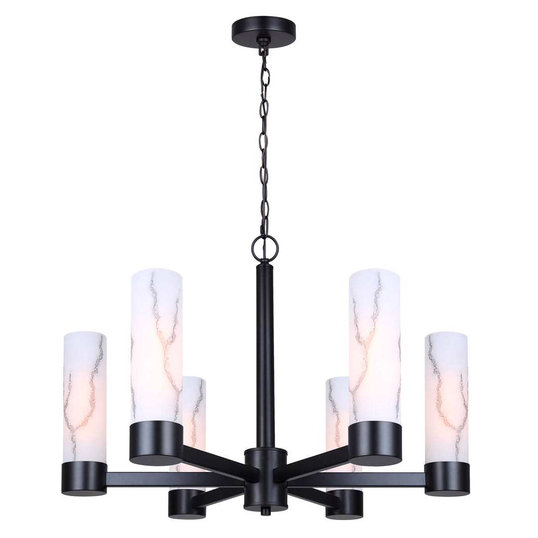 Chandelier In Matte Black Finish by Canarm