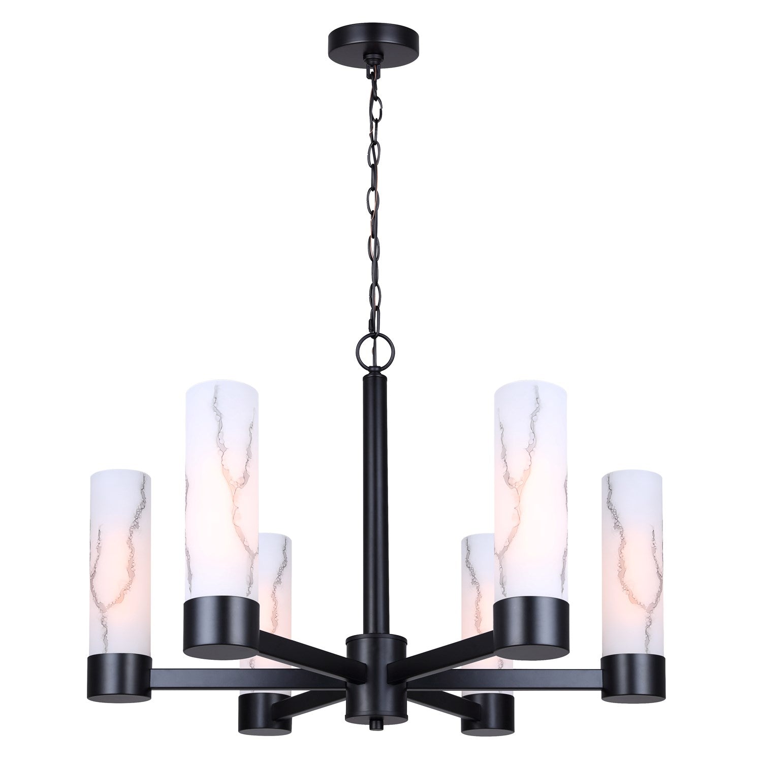 Chandelier In Matte Black Finish by Canarm