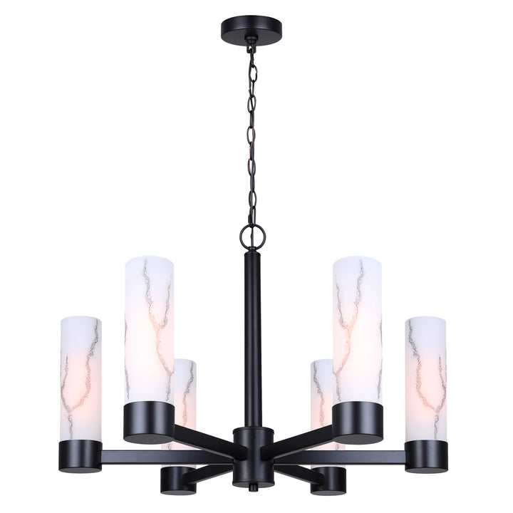 Chandelier In Matte Black Finish by Canarm